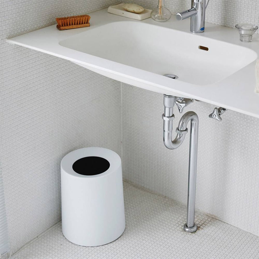 TUBELOR HOMME Round Dustbin, Rich White
