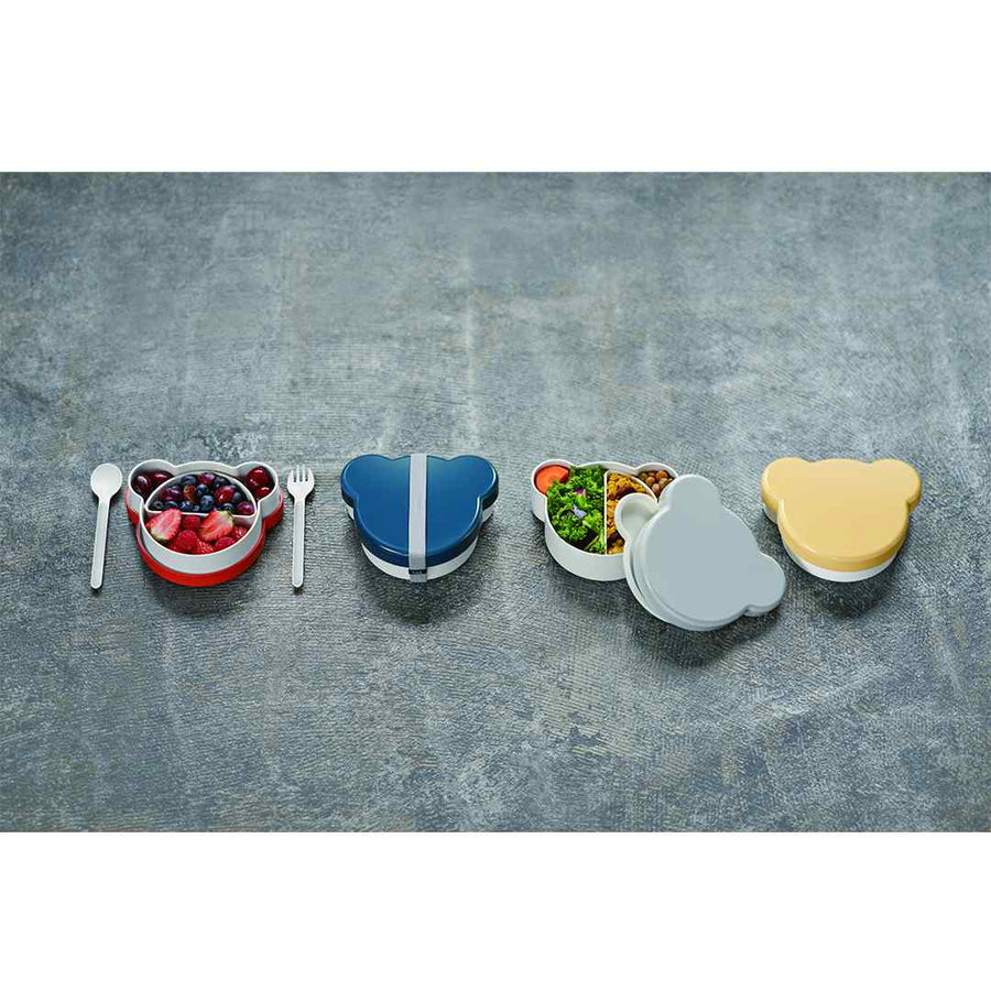 Kids Dish Lunch Box Bear Gray