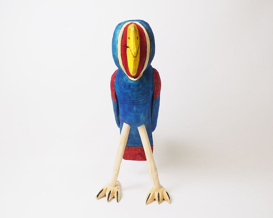 Wood Carving Parakeet ウッドカービング インコ