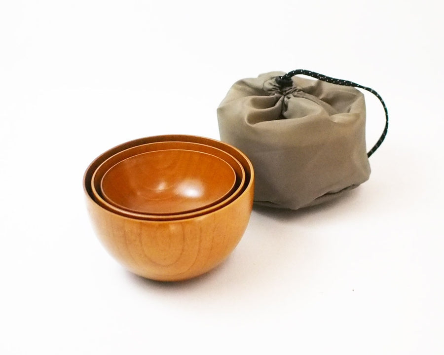 Wooden Camp Bowl Set3 ウッデンキャンプボウル3個セット