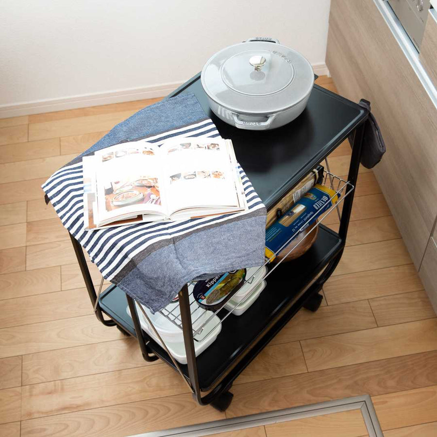 FOLDING TROLLEY SILVER マットブラック