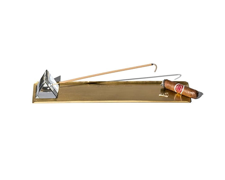 PRISM INCENSE HOLDER W BRASS TRAY