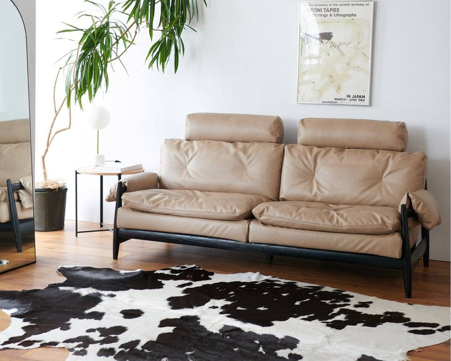 MADEIRA SOFA PU BK FRAME Madeira sofa PU leather black frame