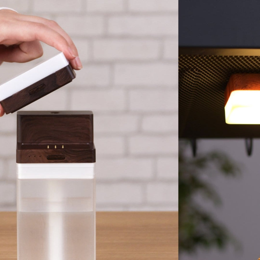 Rechargeable cordless humidifier with LED light