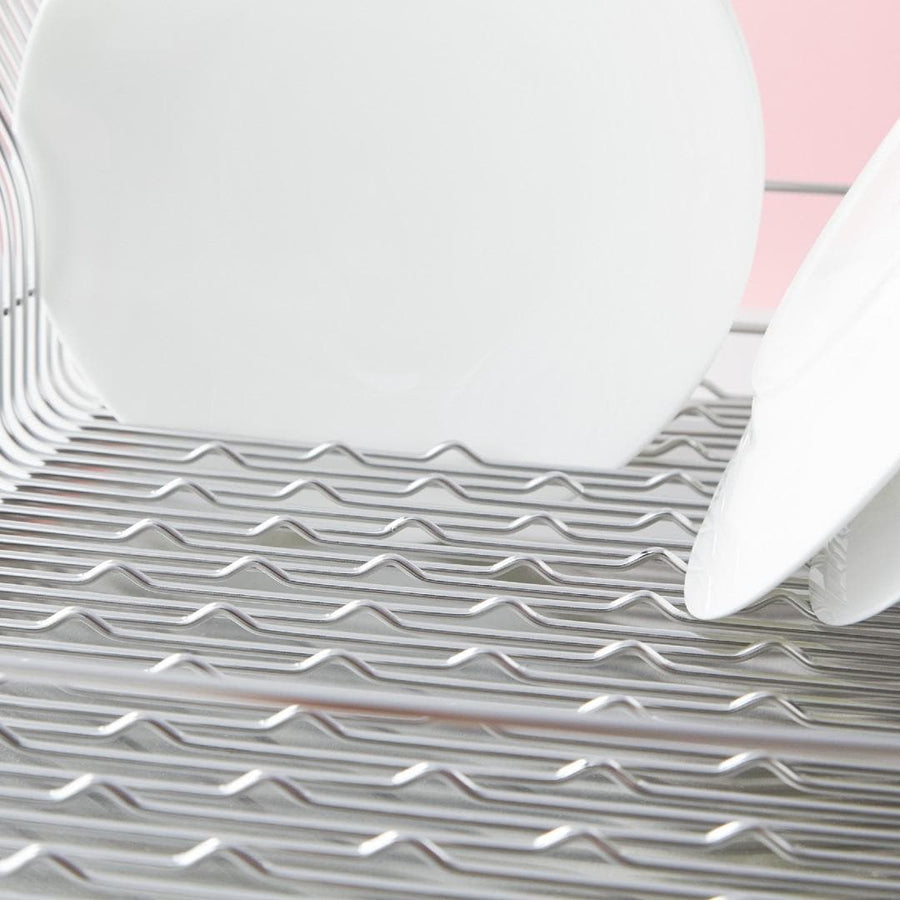 Hanauta Vertical Dish Drainer, Long, Silver