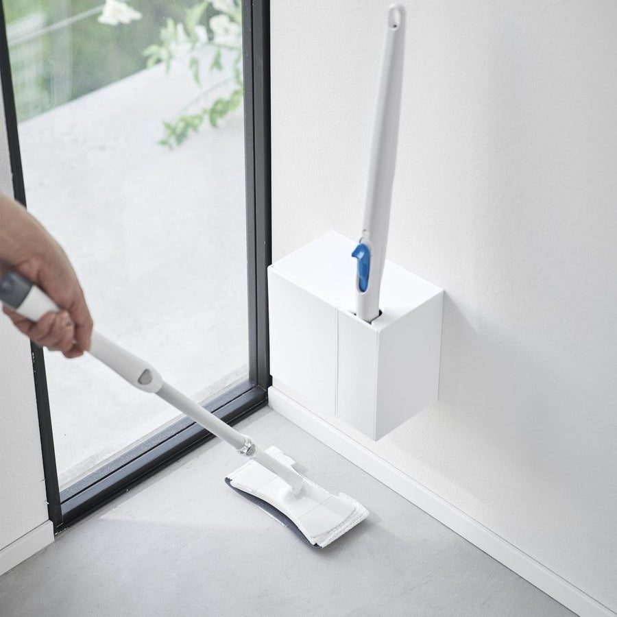 Tower Wall Flushable Toilet Brush &amp; Replacement Brush Holder for Plasterboard Walls