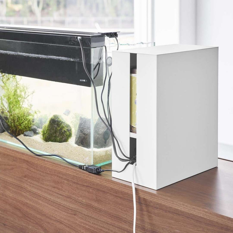Tower aquarium side storage box