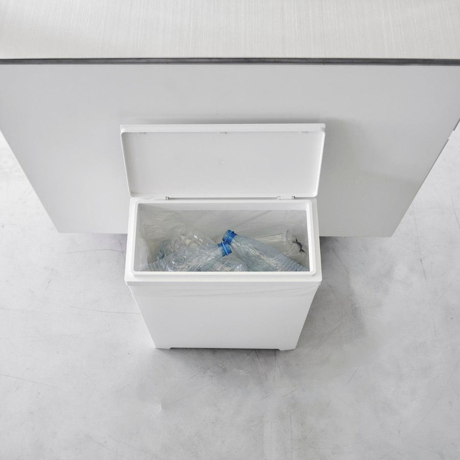 Tower Slim Trash Can with Lid, Side-Opening Type