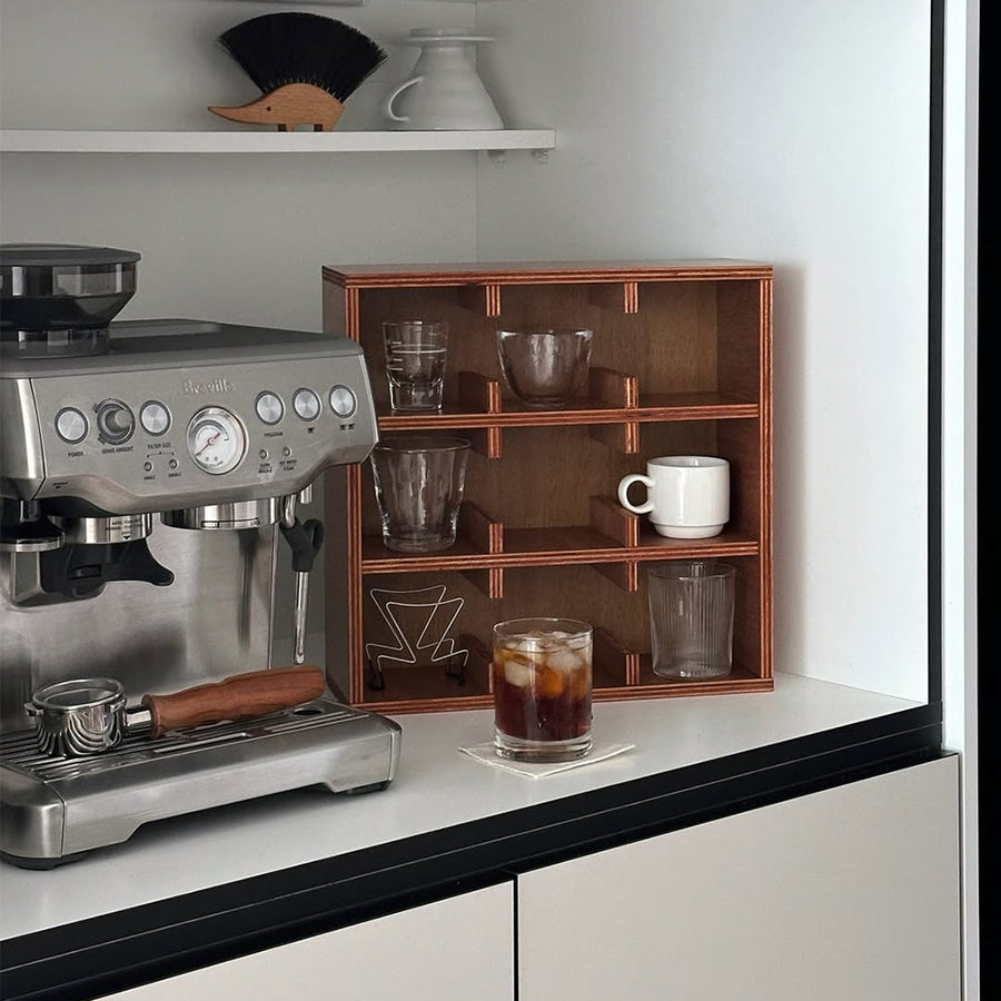 オールドカフェカップ収納棚