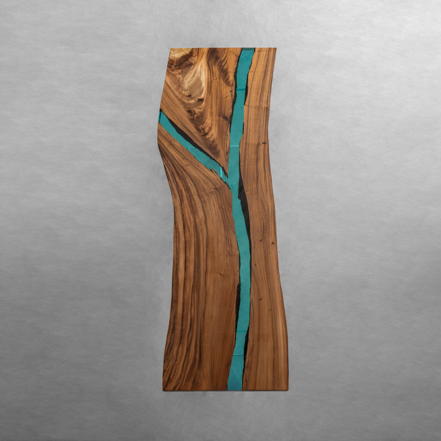 Solid wood river table top