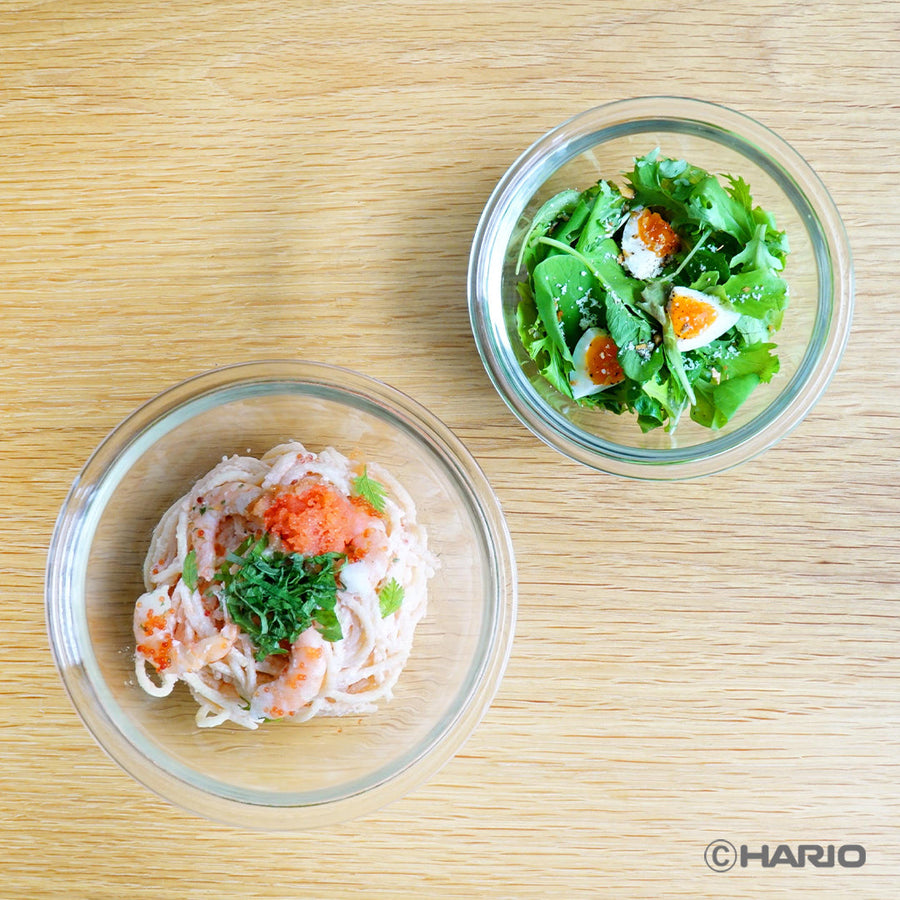 Set of 2 heat-resistant glass bowls