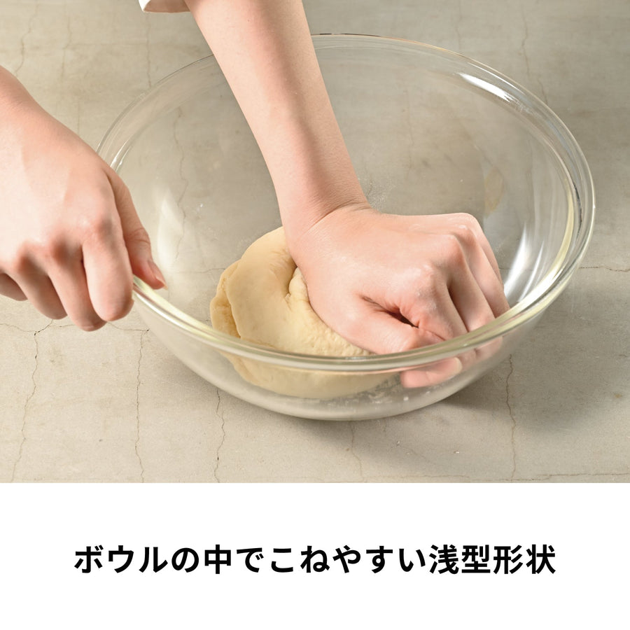 Set of 2 heat-resistant glass shallow bowls