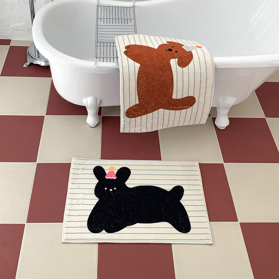 BUNNY PUPPY FOOT MAT バニーパピーバスマット