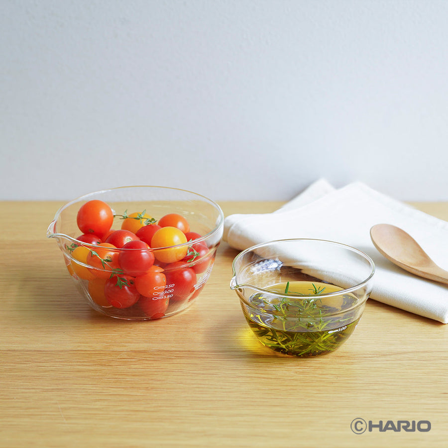 Set of 2 heat-resistant glass bowls