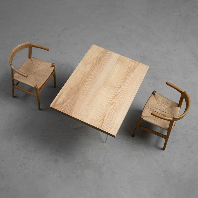 Solid white ash dining table top