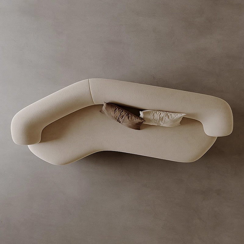 Scandinavian style velvet living room sofa