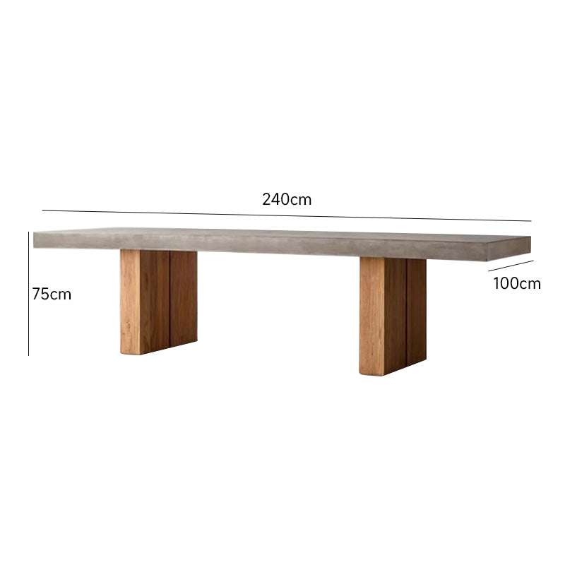 Concrete dining table