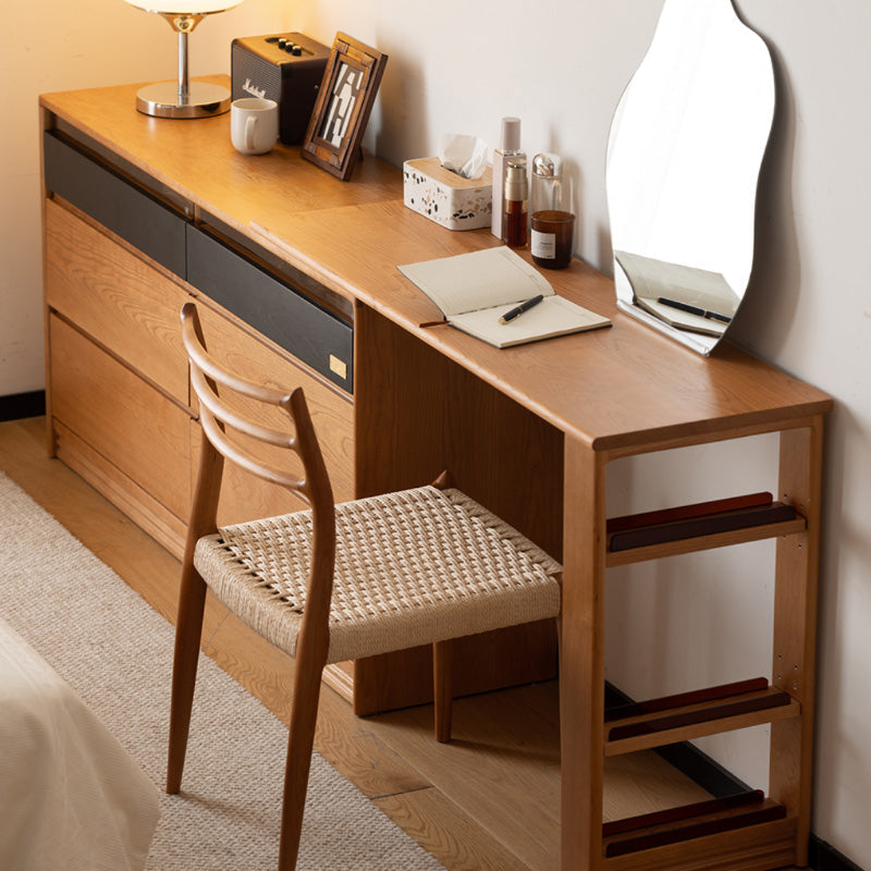 Wooden extendable dresser with storage