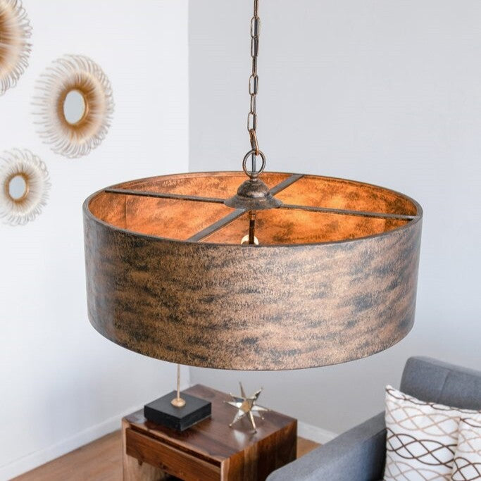 Modern steel 4-light chandelier