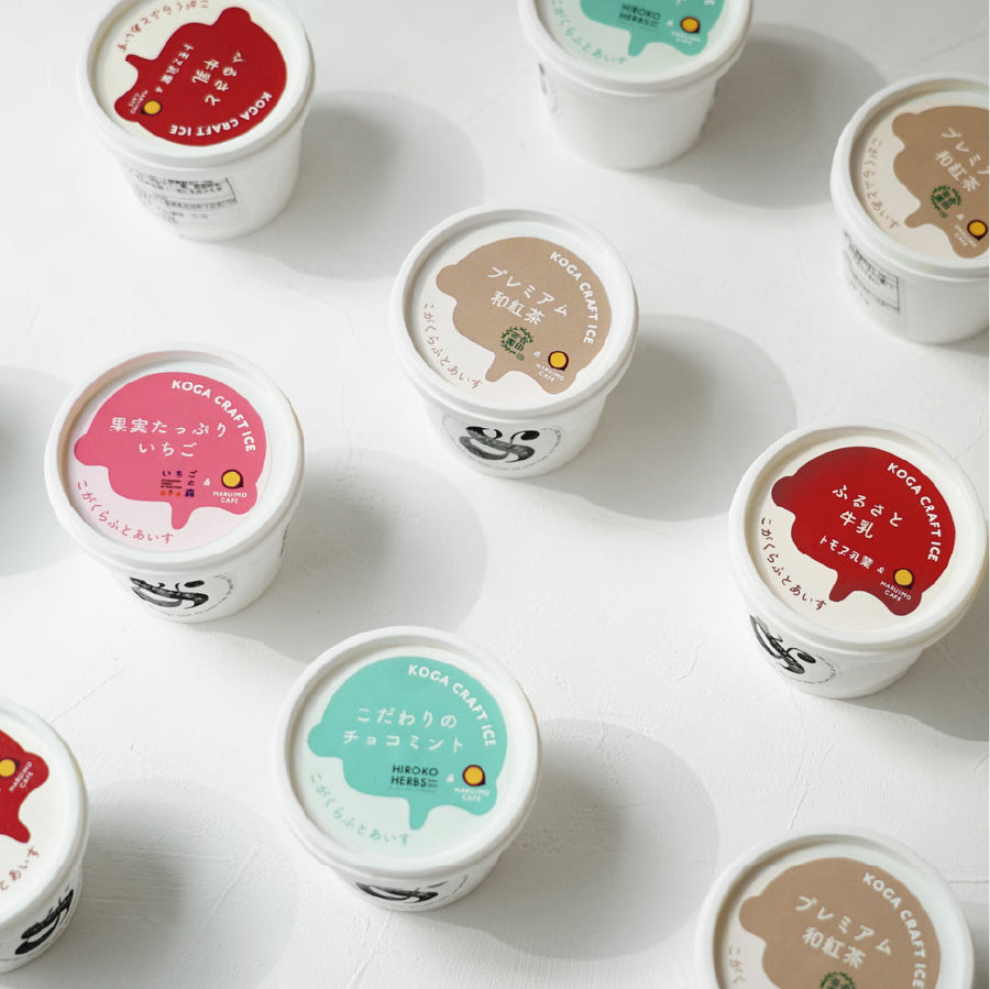 Koga Craft Ice Cream &amp; 8-piece set (Milk &amp; Strawberry)