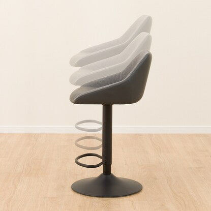 Height-adjustable counter chair (TN501 DGY/DGY)