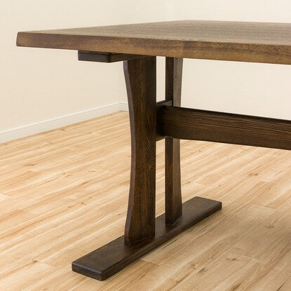 Natural wood dining table (Yamato 4 160 DBR)