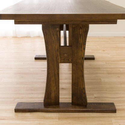 Natural wood dining table (Yamato 4 160 DBR)