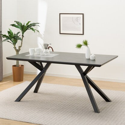 Ceramic dining table (Salar 150GY/BK steel legs)