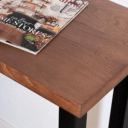 Natural wood elm veneer counter table (120 MBR)