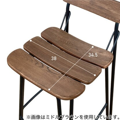 Natural wood solid elm laminated wood counter chair (NA)