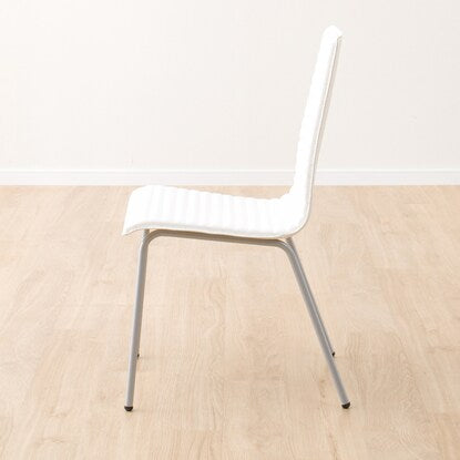 Dining chair (Cubo 3 PVC WH/SI)