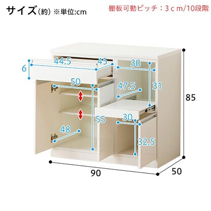 Kitchen counter (Resume 90TL-R WH)