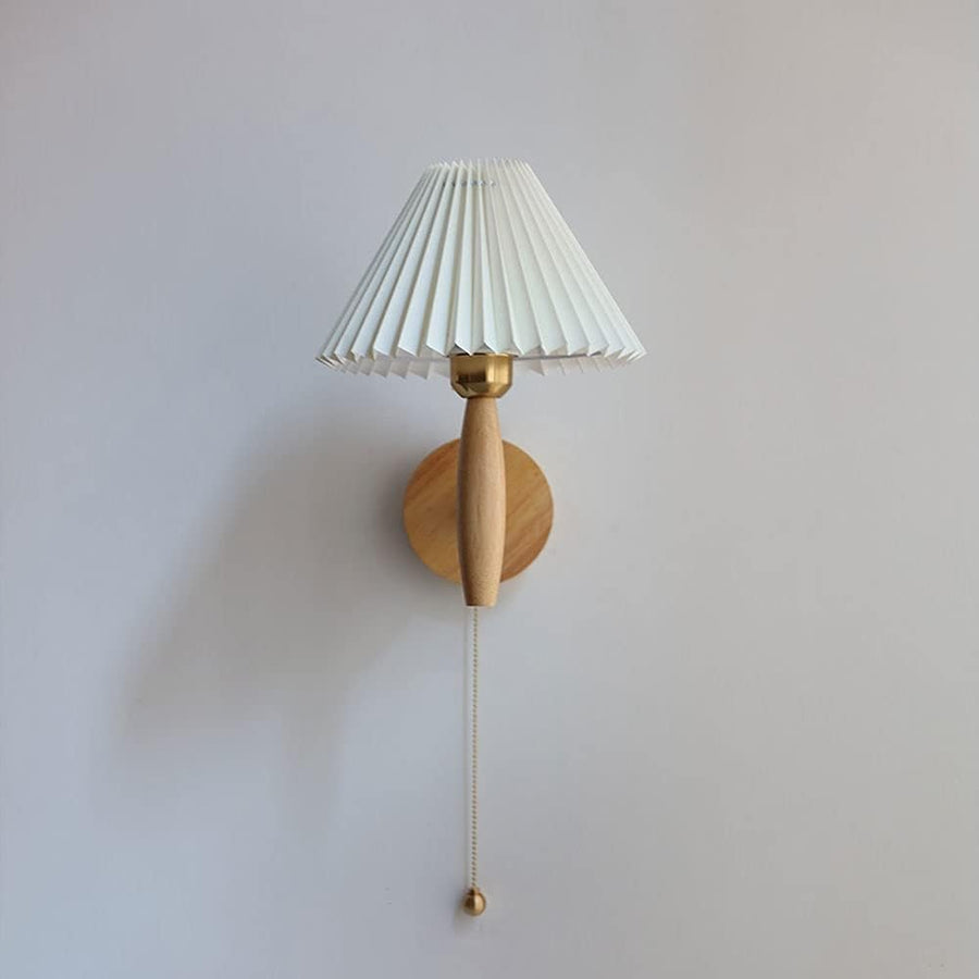 Folding Fabric Lampshade Wall Light