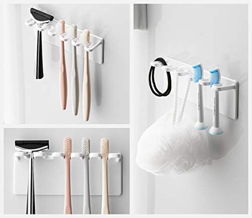 MIST Magnetic Bathroom Toothbrush Holder, 5-Piece, White, Bathroom Storage, Toothbrush Storage