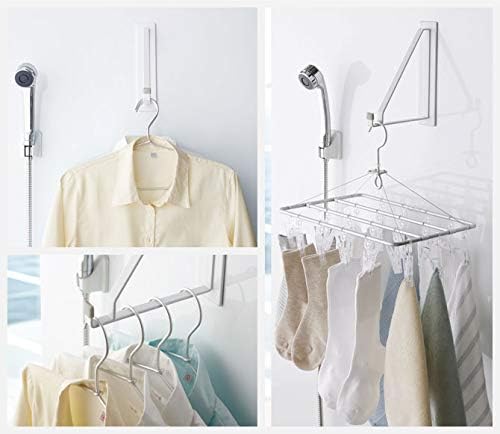 MIST Magnetic Bathroom Clothes Drying Hanger, White, for Bathroom Drying and Indoor Drying