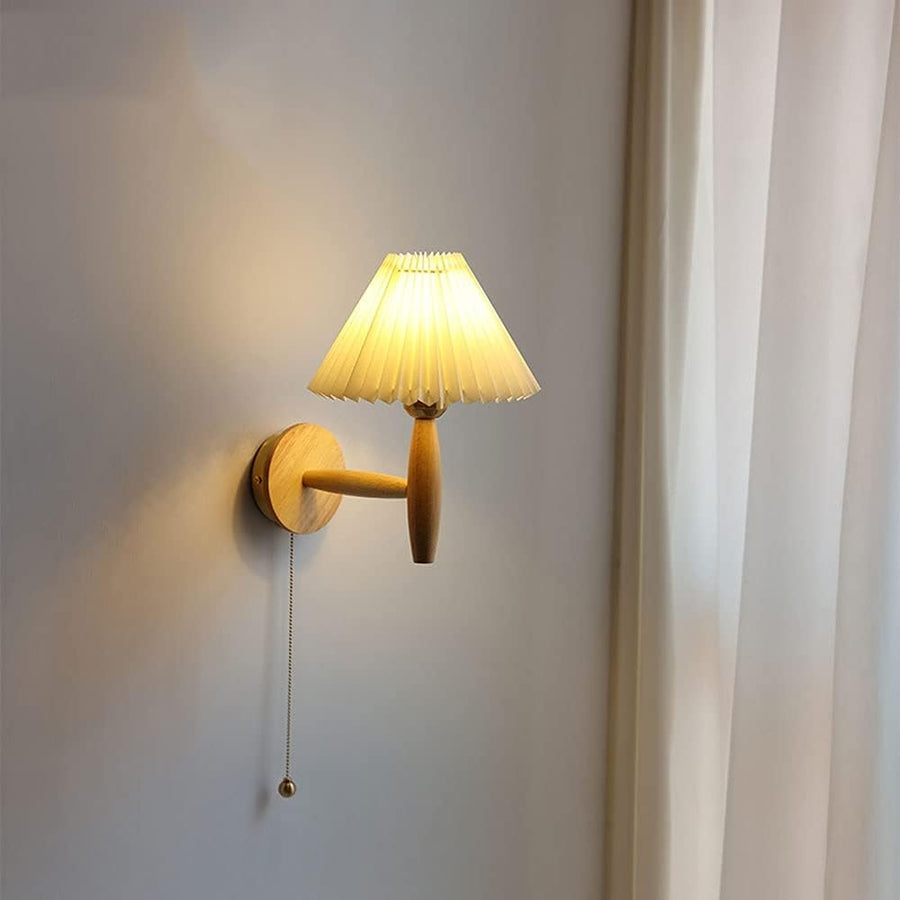 Folding Fabric Lampshade Wall Light