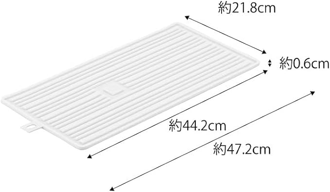 tower くるくる シリコーン ドライマット ホワイト 水切り 鍋敷き 丸めて収納 丸洗いできる