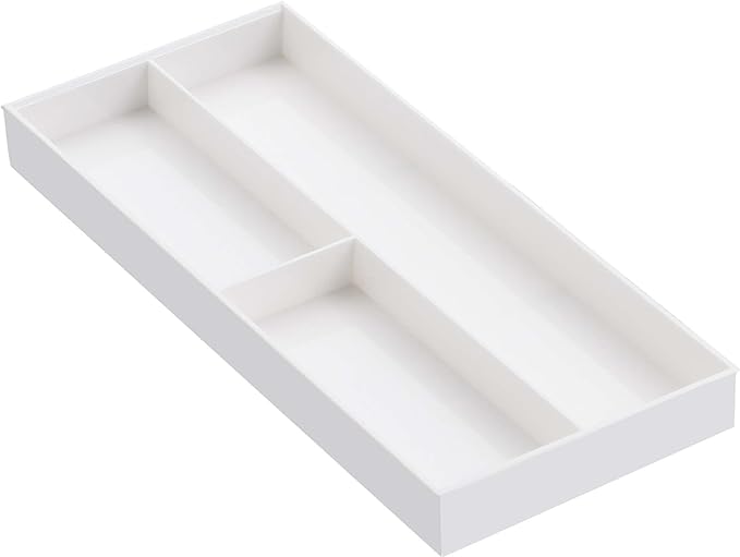 PLATE Extendable &amp; Sliding Cutlery Tray White Sliding Cutlery Case