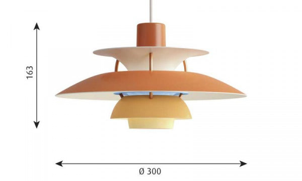 PH 5 Mini Pendant Light Orange Gradient