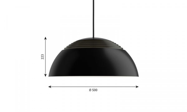 AJ Royal φ500 Pendant Light, Black