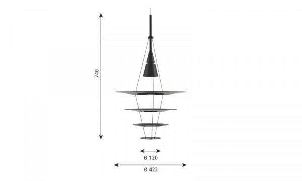 Enigma 425 Pendant Light, Black