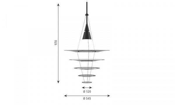 Enigma 545 Pendant Light, Black