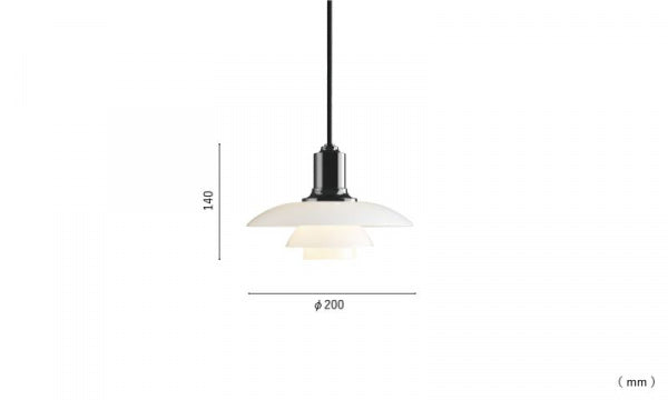 PH 2/1 Pendant Black Metallized