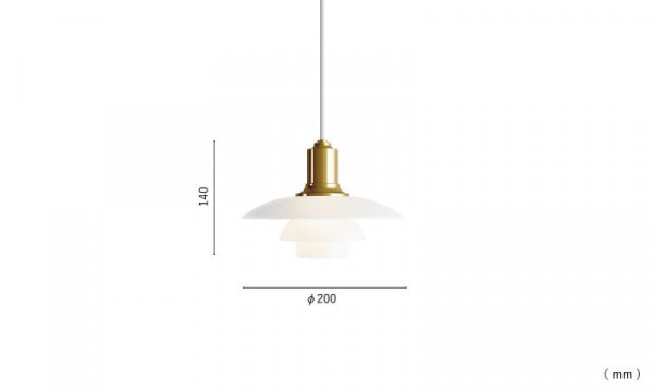 PH 2/1 Pendant Metallized Brass