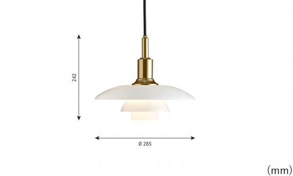 PH 3/2 Pendant Brass Metallized