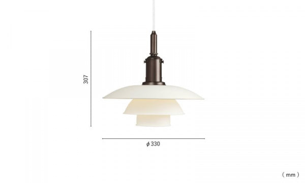 PH 3 1/2-3 Pendant White