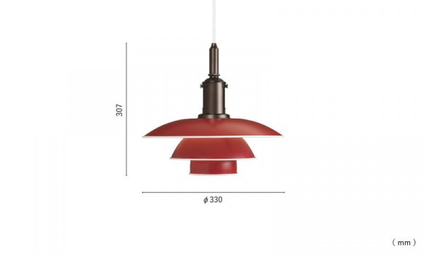 PH 3 1/2-3 Pendant Red