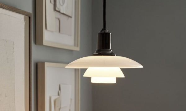 PH 3 1/2-3 Glass Pendant Black Metallized