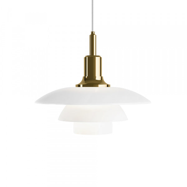 PH 3 1/2-3 Glass Pendant Brass Metallized