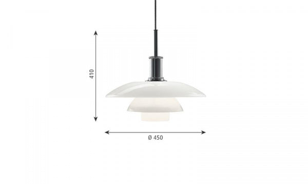 PH 4 1/2-4 Glass Pendant